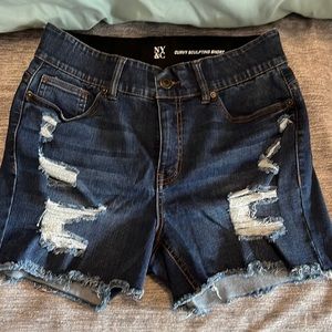 New York & Company curvy sculpting denim shorts